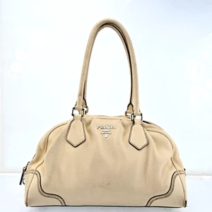 Authentic PRADA Black Leather Hand Tote Bag Italy R2813GS603 - Picture 1 of 24