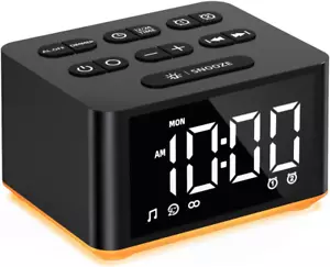 【3 in 1】 Sound Machine Dual Alarm Clock Night Light White Noise Machine 27 Sleep - Picture 1 of 7