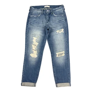 Abercrombie Kids - Girls Distressed & Jeweled Low-Rise Boyfriend Jeans - 28x27 - Picture 1 of 10