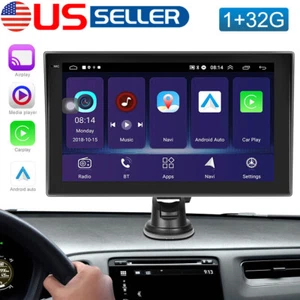 7" Car Navigator DVR Video Wireless Carplay& Android Auto Touch Screen Universal - Picture 1 of 8