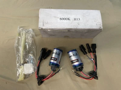 H13 9008 6000K Crystal White AC 35W Bi-Xenon H/L HID Replacement Bulbs Dual Beam - Image 1 of 4