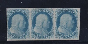 9 VF strip of 3 PSE cert original gum hinged nice color cv $ 2700 ! see pic ! - Picture 1 of 2