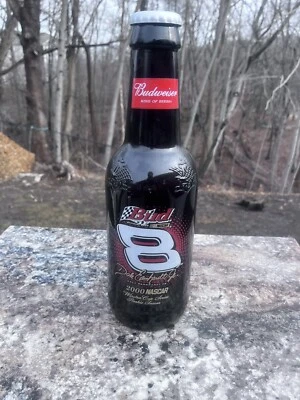 Budweiser Dale Earnhardt Jr Nascar Winston Cup Rookie 2000 botella de vidrio grande Foto 1 de 4