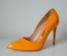 Rupert Sanderson Orange Patent Leather Heel Pumps UK4.5/EU37.5 RRP £570