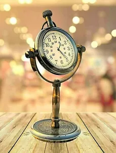 Antique Nautical Brass Table Top Clock Desk Clock Desktop Maritime Lot of 5 - Picture 1 of 4
