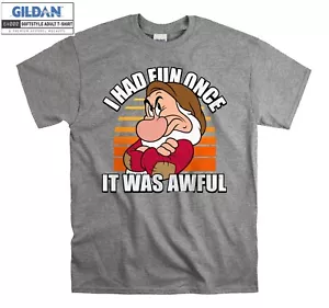 Disney Snow White Grumpy I Had Fun Once It Hoodie Tshirt Men Women Unisex AB560 - Picture 1 of 7