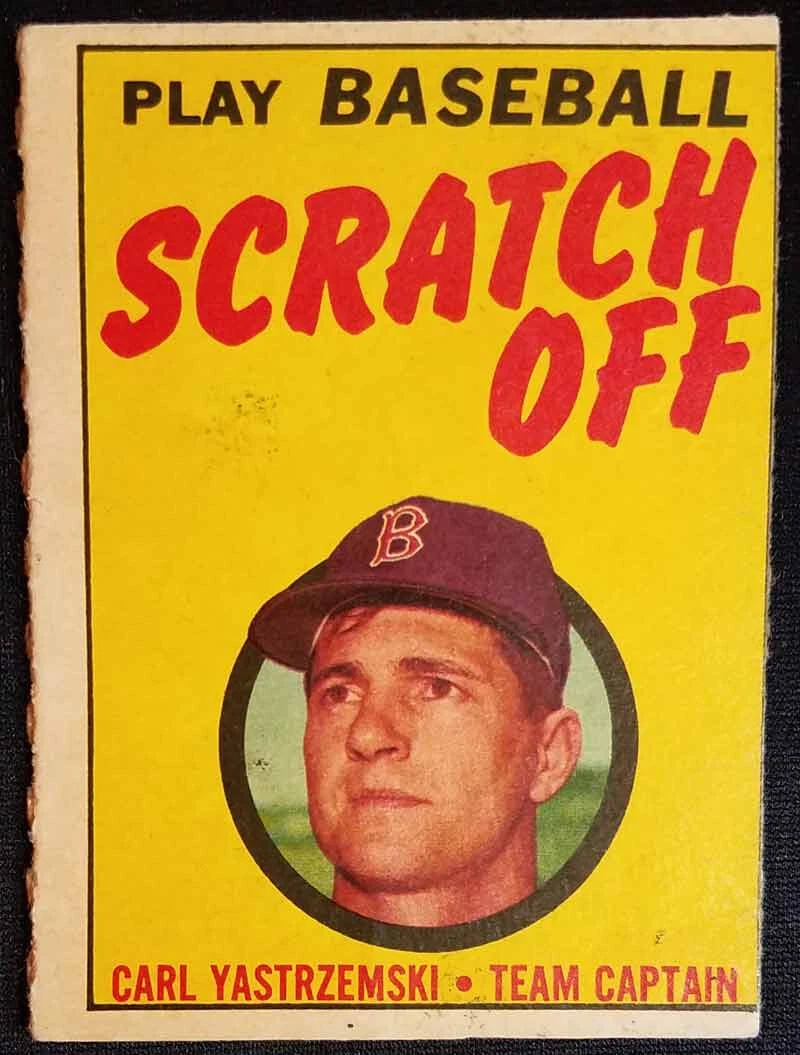1971 Topps Scratch Offs Carl Yastrzemski Red Sox VG-EX (scratched off/marked)