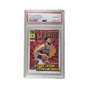 2021-22 Donruss Jayson Tatum Net Marvels #19 Silver Press Proof PSA 10
