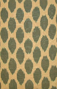 11 Yard HAND MADE UZBEK Natural SILK IKAT ADRAS FABRIC # 4334 - Picture 1 of 4