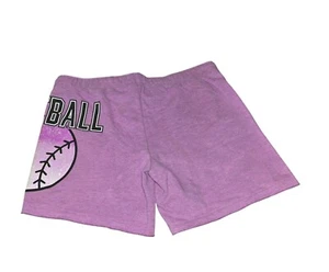 Justice Drawstring Shorts Girls Size 14 Purple Softball Pull On - Picture 1 of 8