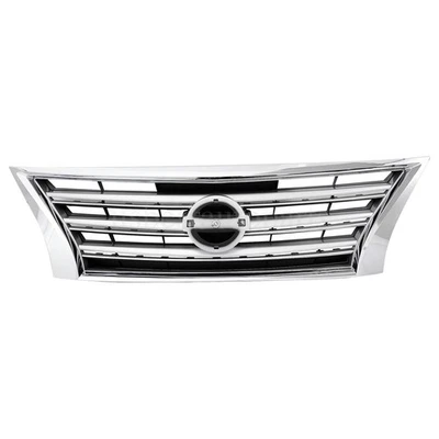 Chrome Front Bumper Grille Fit For 2013 2014 2015 13 14 15 Nissan Sentra S SV SL - Imagem 1 de 4