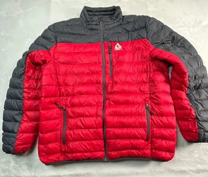 Gerry Puffer Erwachsene XXL Jacke Daunen Federfüllung Power 650 rot grau - Bild 1 von 12