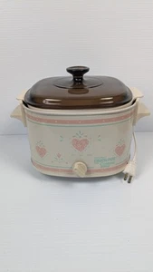 Vintage Corning Ware Rival Crockpot - Corning Ware 3.5 Quart Slow Cooker HEARTS - Picture 1 of 11