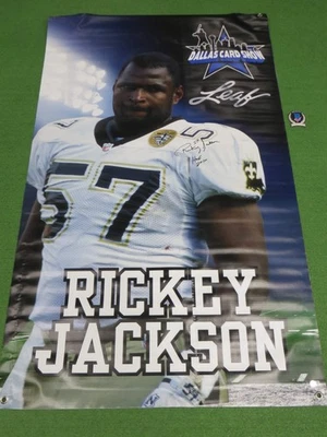 RICKEY JACKSON SIGNED New Orleans Saints Dallas Card Show 36x60 VINYL BANNER BAS - Image 1 of 4
