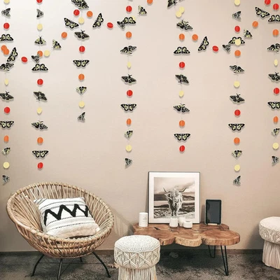 Guirnalda Polilla Halloween Bruja Fiesta Colgante Decoración Guirnaldas Conjunto Decoración Boho Foto 1 de 4