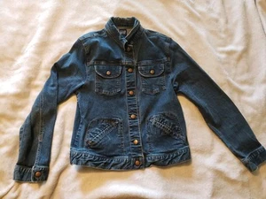 Gap Kids Dark Blue Trucker Jean Jacket Girls Size XXL 14-16 - Picture 1 of 5