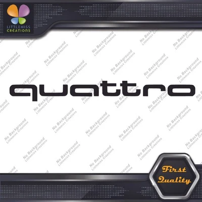 Compatible Audi Quattro Name Only Cars Tuning Racing JDM Vinyl Decals Stickers Foto 1 de 4