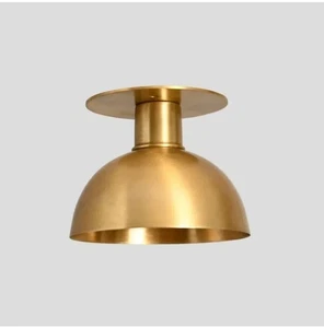 Brass Light Bedroom Living Room Sputnik Fixtures with Semi- Mount Flush/Indirect - Picture 1 of 9