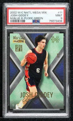 2022 Matte SP Exclusive X-Plode Basketball Blue/Green /2 Josh Giddey PSA 9 MINT - Image 1 of 2