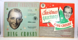 Bing Crosby Merry Christmas & Greetings 2-10" LP DLP 5019 5020 - Imagen 1 de 15