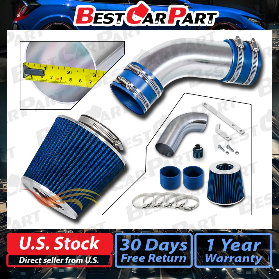 Kit de inducción de admisión de aire BCP BLUE 2002-2005 A4/A6 3,0 L SFI V6 + filtro Foto 1 de 4