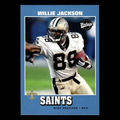 Willie Jackson #105 2001 Upper Deck Vintage New Orleans Saints Football Card NFL - Image 1 of 3