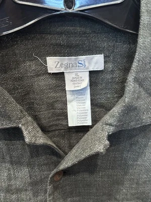 CAMISA DE MANGA LARGA Zegna Sport Lino Mezcla Rayón XL 17,5 x 37/38 Salón  Foto 1 de 4