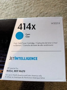 Genuine HP W2021X (414X) Cyan High-Yield Toner - NEW SEALED - Picture 1 of 2