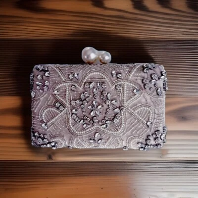 Champagne Clutch Crystal Cross Bag Sparkling Party Purse Wedding Evening Handbag - Image 1 of 4