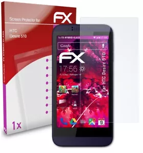atFoliX Glass Protective Film for HTC Desire 510 Glass Protector 9H Hybrid-Glass - Picture 1 of 5