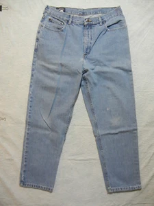 Lands End Blue Jeans Size 35X30 Regular Actual Size 34X28 Light Wash - Picture 1 of 7