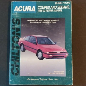Manual de reparación de automóviles Chilton's Acura 1986-1993 cupés y sedanes libro de reparación - Imagen 1 de 9