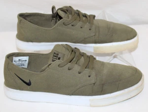 Nike Mens 13 Olive Green Braata Canvas Low Sneaker Skater Shoes 633299-201 - Picture 1 of 16