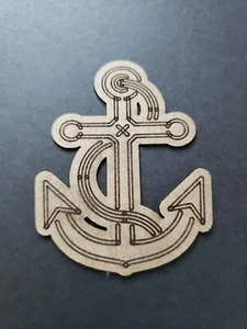 Chipboard Scrapbooking laser scored and cut die cut embellishments Anchor #1 - Picture 1 of 1