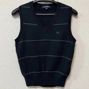 Burberry London Kids Vest Cotton Black V-neck Size 6T - Picture 1 of 8