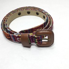 Women's Vintage Inspired Hippie Tapestry Skinny Belt Size Medium