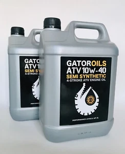 2 x 5 litre Gator ATV 10W-40 Semi-Synthetic 4 Stroke Engine Oil Quad bike API SL - Picture 1 of 3