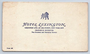 Vintage Ink Blotter HOTEL LEXINGTON New York City NY Advertising Ephemera - Picture 1 of 2