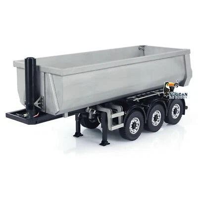 Metal 1/14 RC 3-Axle Hydraulic Dump Trailer for Remote Control Tractor Trucks - Image 1 of 4