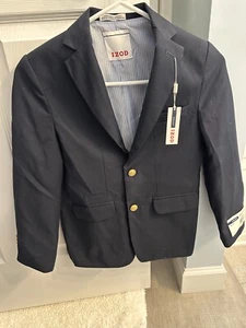 Izod Navy Sports Coat Boys Size 10 Regular - New with Tags - NWT - Picture 1 of 3