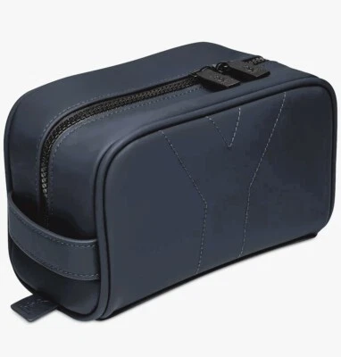 Bolsa de maquillaje Yves Saint Laurent YSL 'Y' azul marino imitación cuero artículos de tocador Foto 1 de 4