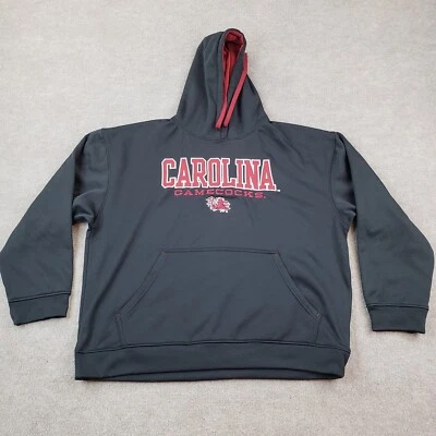 South Carolina Gamecocks Hoodie XL Black Drawstring Pullover NCAA Majestic - Image 1 of 4