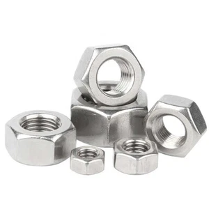 M5 M6 M8 M10 Hexagon Left Hand Thread Full Nuts Hex Reverse Nut - Zinc Plated - Picture 1 of 11