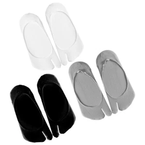 3 Pairs Tabi Socks Women Ankle Women's Japanese Style Toe Fashion - Picture 1 of 12