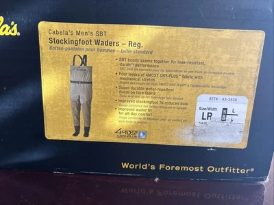 Cabelas Men’s SBT Stockingfoot Waders - Reg Side LR - Image 1 of 2