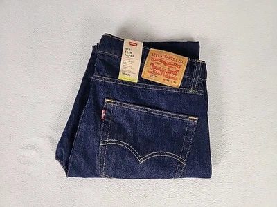 Levi's 512 Slim Fit Zip Fly Tapered Leg Denim Jeans 36X30 Men's Dark Blue - Image 1 of 4
