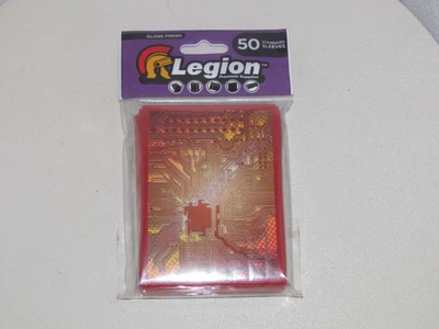 50 LEGION SUPPLIES Red Circuit glossy DECK PROTECTORS CARD SLEEVES Pokemon mtg - Image 1 of 2