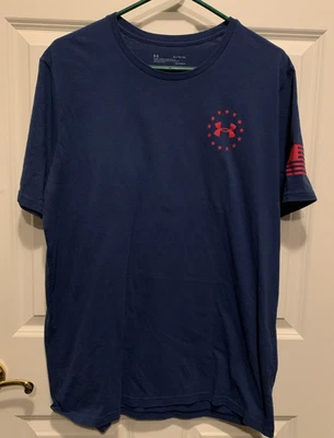 Camiseta Under Armour Heatgear para hombre XL azul Freedom Foto 1 de 3