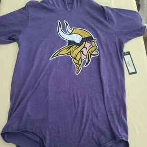 Minnesota Vikings NFL Majestic Justin Jefferson Purple Short Sleeve Hoodie XL - Picture 1 of 6