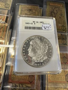 1883-CC Morgan MS64 DMPL - ANACS Deep Mirror Prooflike - Old Soapbox Holder - Picture 1 of 4